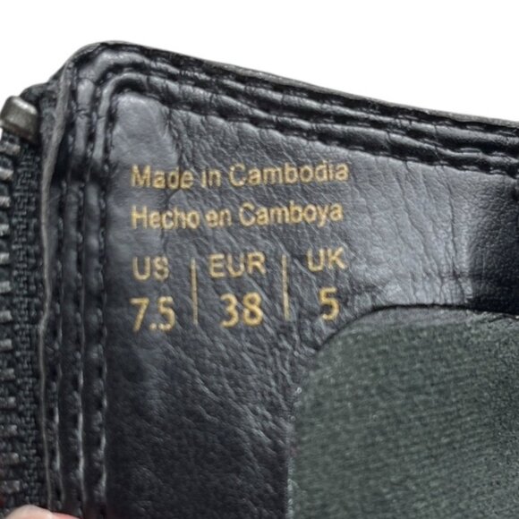 Aldo Black Leather Upper Open Toe Open Heel Booties Zipper Detail Size 7.5 - Picture 12 of 16